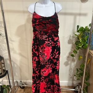 Hutch Black and Pink Floral Maxi Dress